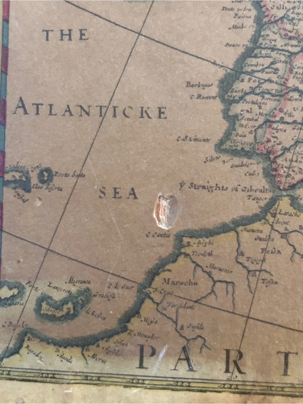 Vintage Willem Blaeu Europe Map Wood Plaque 1970s Old World Wall Decor 14x11